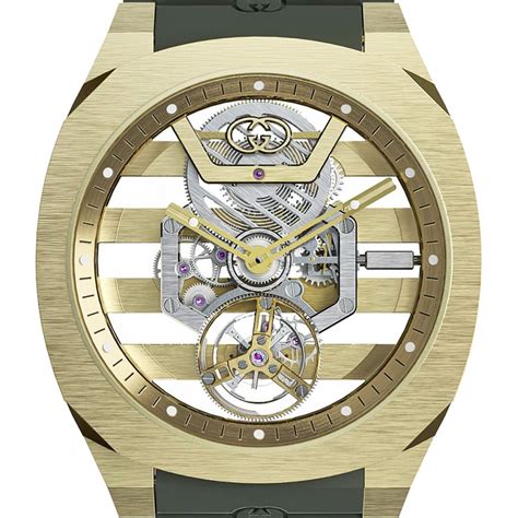 gucci 25h skeleton tourbillon|gucci 25h automatic watch.